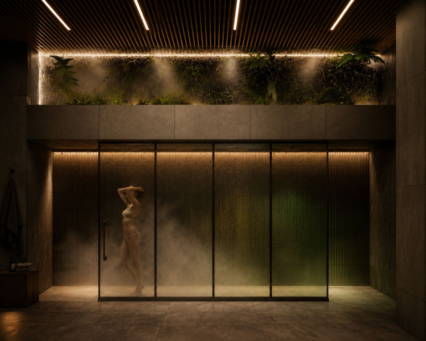 Shower Walk, Steam, Hammam
